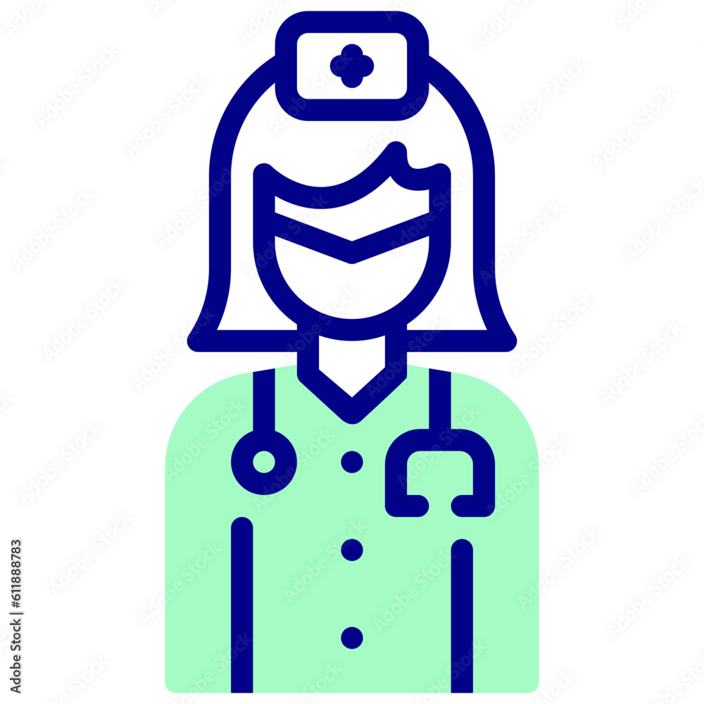 nurse avatar vetcor icon nurse avatar vetcor icon