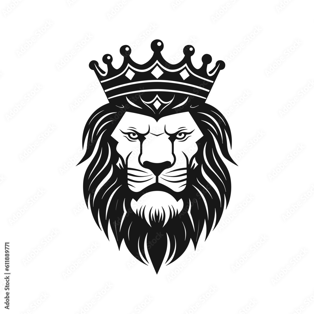 Minimalist lion head logo in vector. Minimalist lion head logo in vector.
