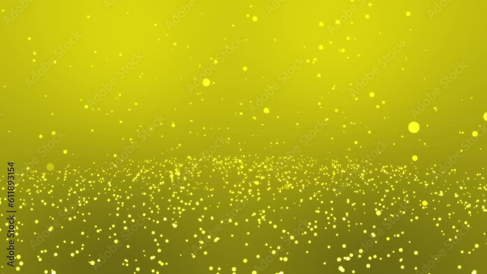 Abstract Bouncing Particle Background An elegant abstract complex particle background bouncing animation. Dynamic abstract Yellow particles falling and jumping on the surface.