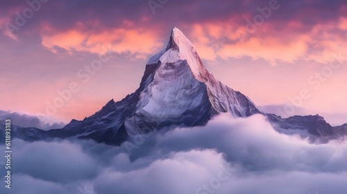 beautiful landscape in the mountains Generative AI, AI Generated