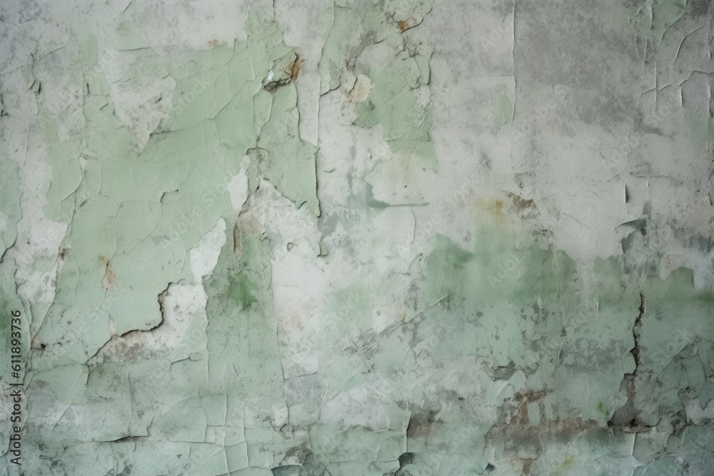 Vintage Grunge: Pale Gray-Green Concrete Wall Texture