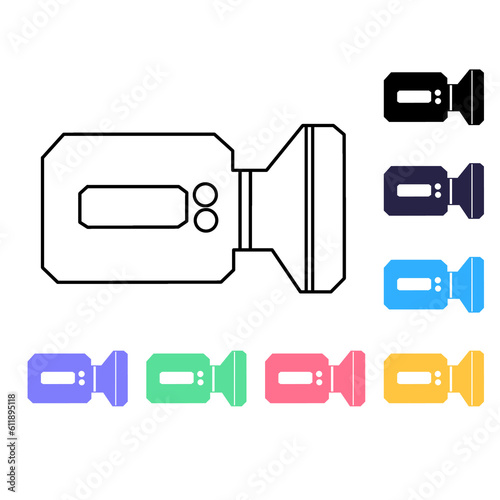 Video player illustration icon on transparent background
