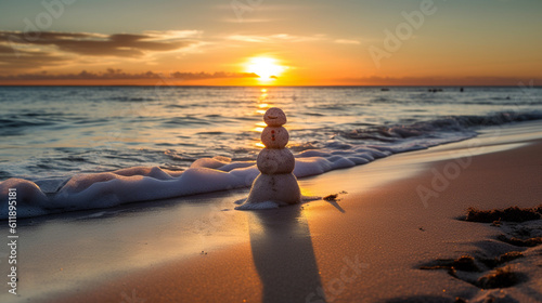 snowman on he beach © JAX