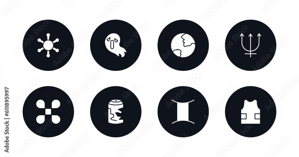 symbol for mobile filled icons set. filled icons such as gods shield, spirit, earth, neptune, reconciliation, tin, gemini, safety vector.