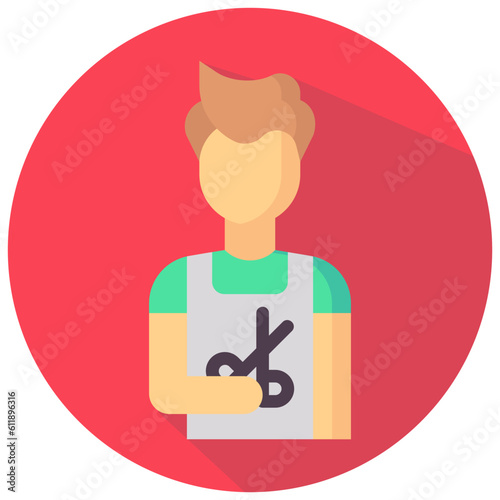 barber avatar vector icon
