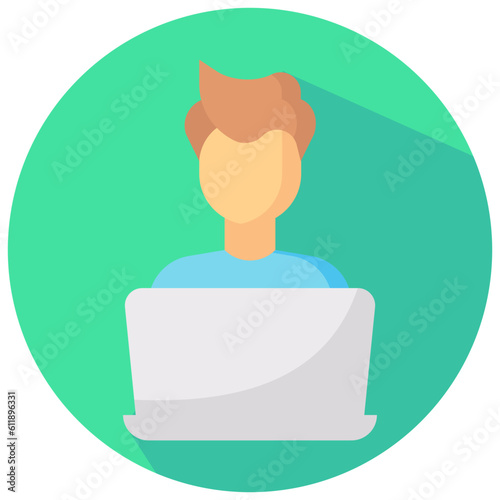 programmer avatar vector icon