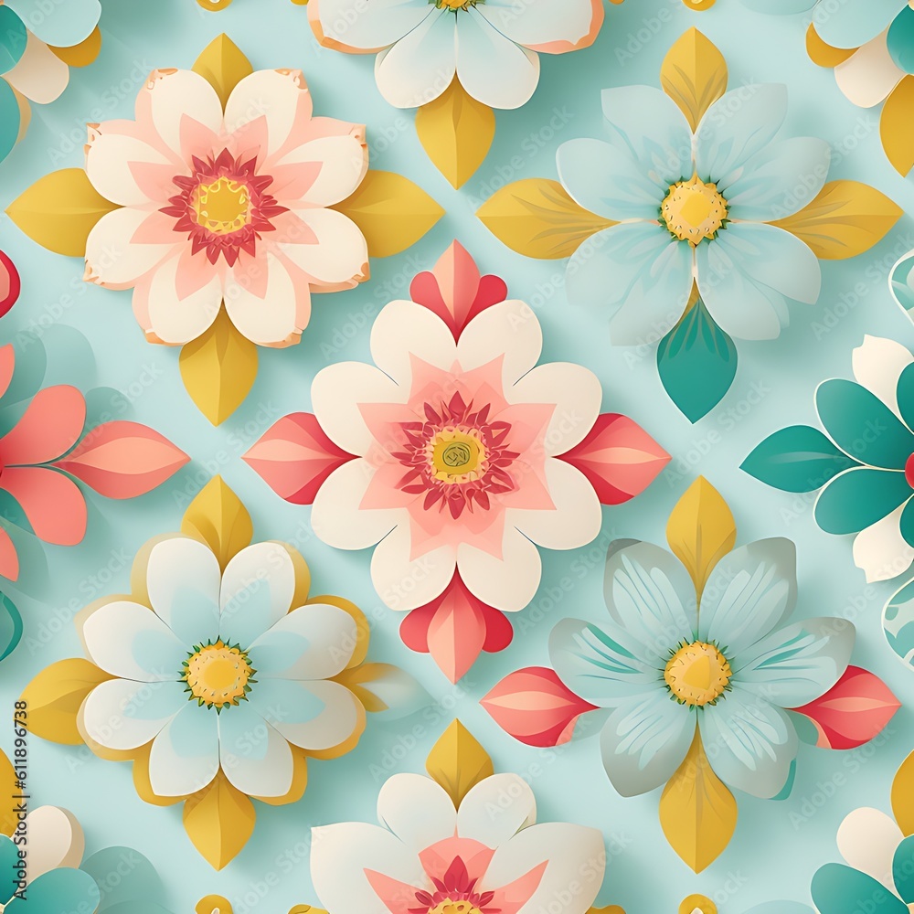 Flower Pattern Background Flower Pattern Background