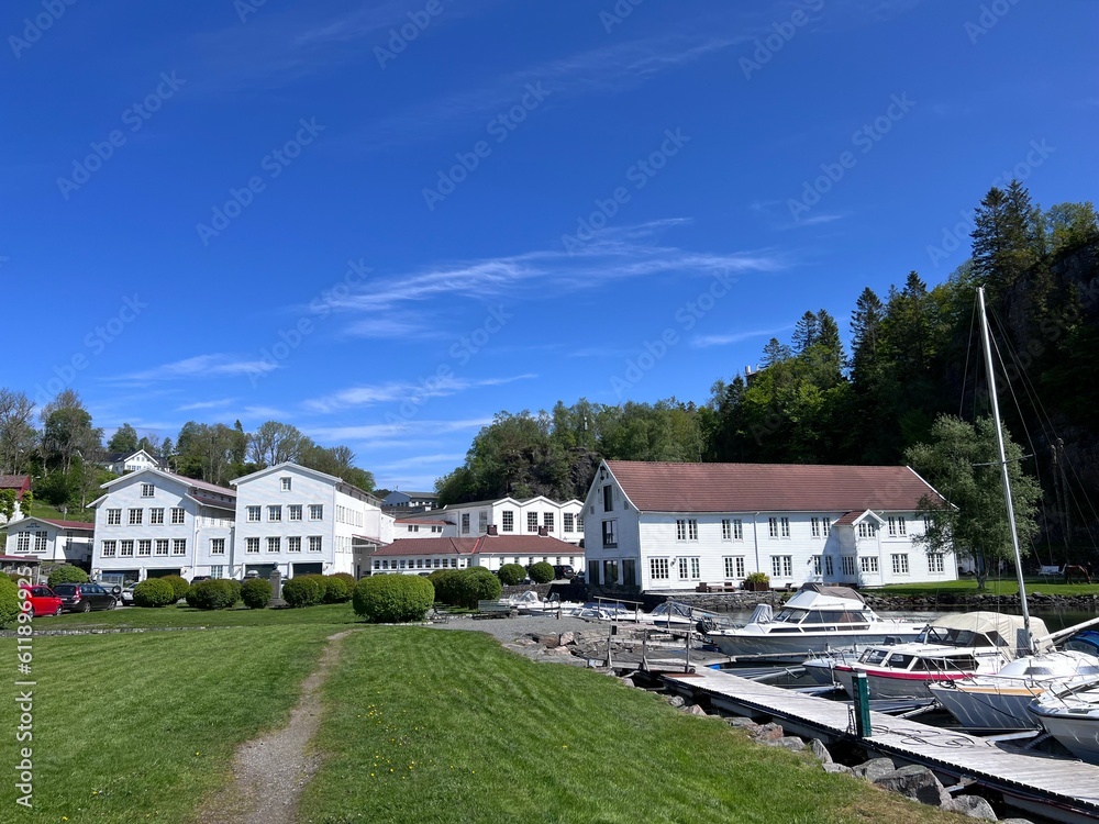 Fototapeta premium Alvøen Gamle Papirfabrikk Old Paper Factory Bergen Norway