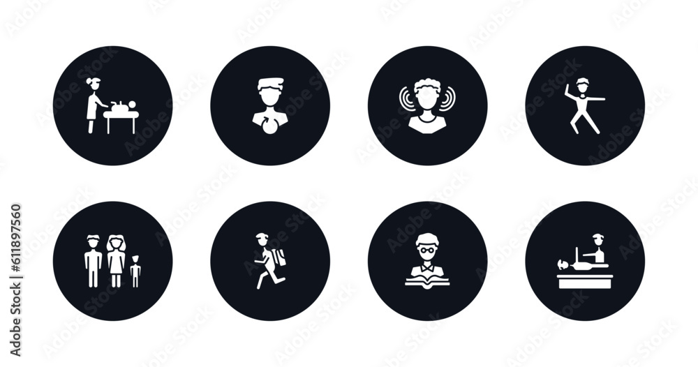 symbol for mobile filled icons set. filled icons such as baby changing, recovery, person listening, dancers, family group, backpacker running, teacher reading, chiropractic vector. symbol for mobile filled icons set. filled icons such as baby changing, recovery, person listening, dancers, family group, backpacker running, teacher reading, chiropractic vector.