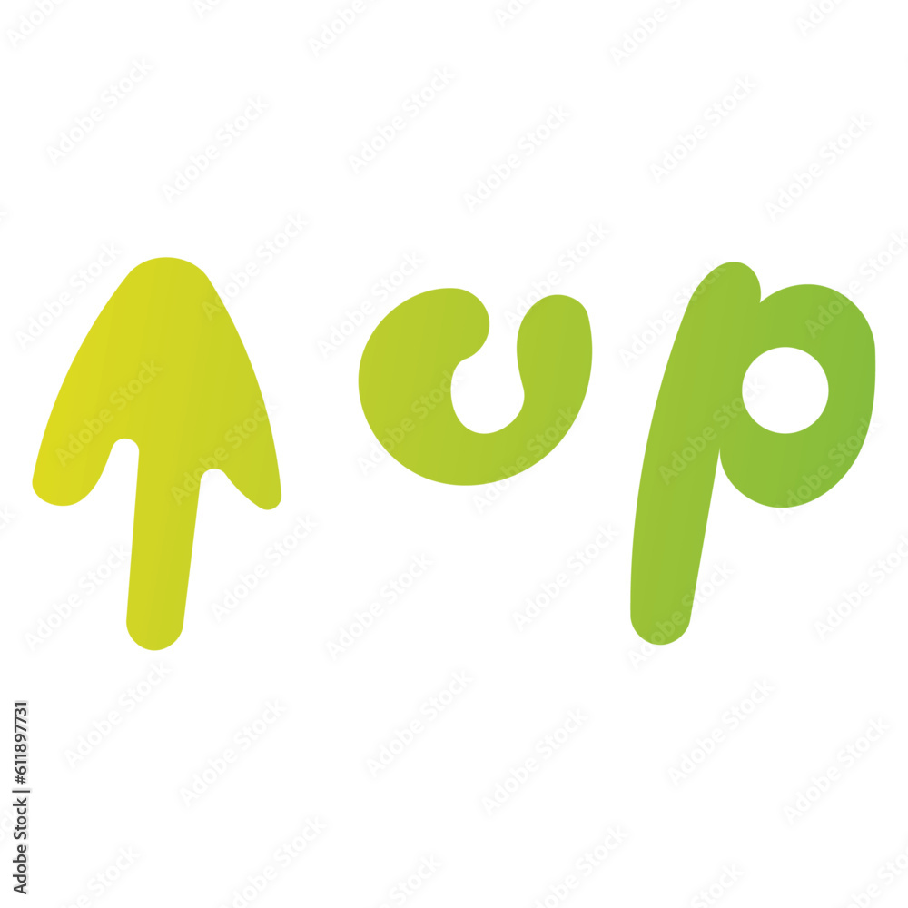 Obraz premium eco green up arrow and text 