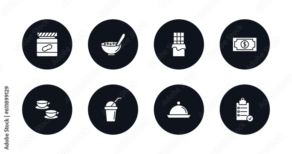 symbol for mobile filled icons set. filled icons such as peanut butter, cereal, chote, cash, cups, beverage, food serving, preparation vector. symbol for mobile filled icons set. filled icons such as peanut butter, cereal, chote, cash, cups, beverage, food serving, preparation vector.
