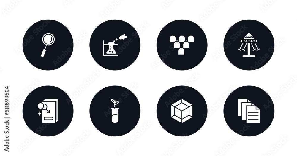 symbol for mobile filled icons set. filled icons such as magnification lens, experimentation, grandstand, swinging, fraternity, plant sample, 3d de, various files vector. symbol for mobile filled icons set. filled icons such as magnification lens, experimentation, grandstand, swinging, fraternity, plant sample, 3d de, various files vector.
