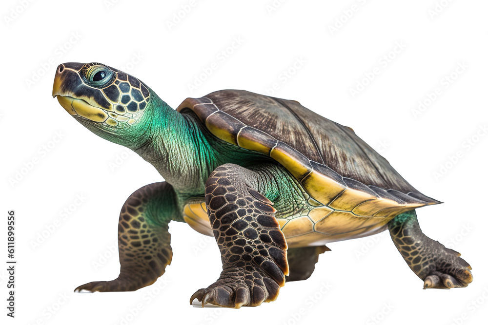 Fototapeta premium Green sea turtle, generative artificial intelligence 