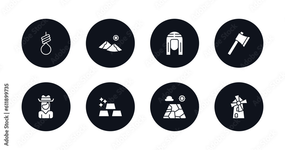 symbol for mobile filled icons set. filled icons such as noose, dunes, pharaoh, ax, cowgirl, ingots, salty desert, mill vector. symbol for mobile filled icons set. filled icons such as noose, dunes, pharaoh, ax, cowgirl, ingots, salty desert, mill vector.