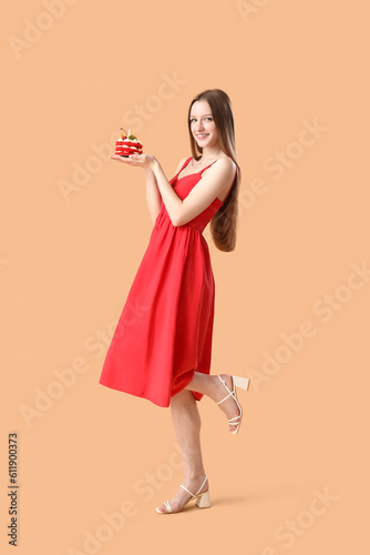 Beautiful young woman with ...
