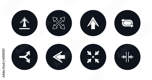 symbol for mobile filled icons set. filled icons such as underline up arrow, expad arrows, up arrow, shuffle, horizontal split, left arrow, minimize, horizontal resize vector.