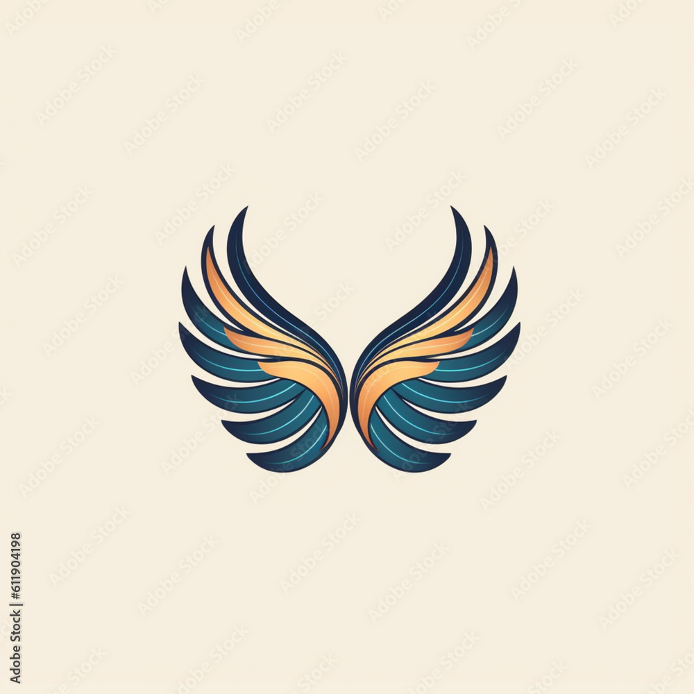 Obraz premium Simple wings logo