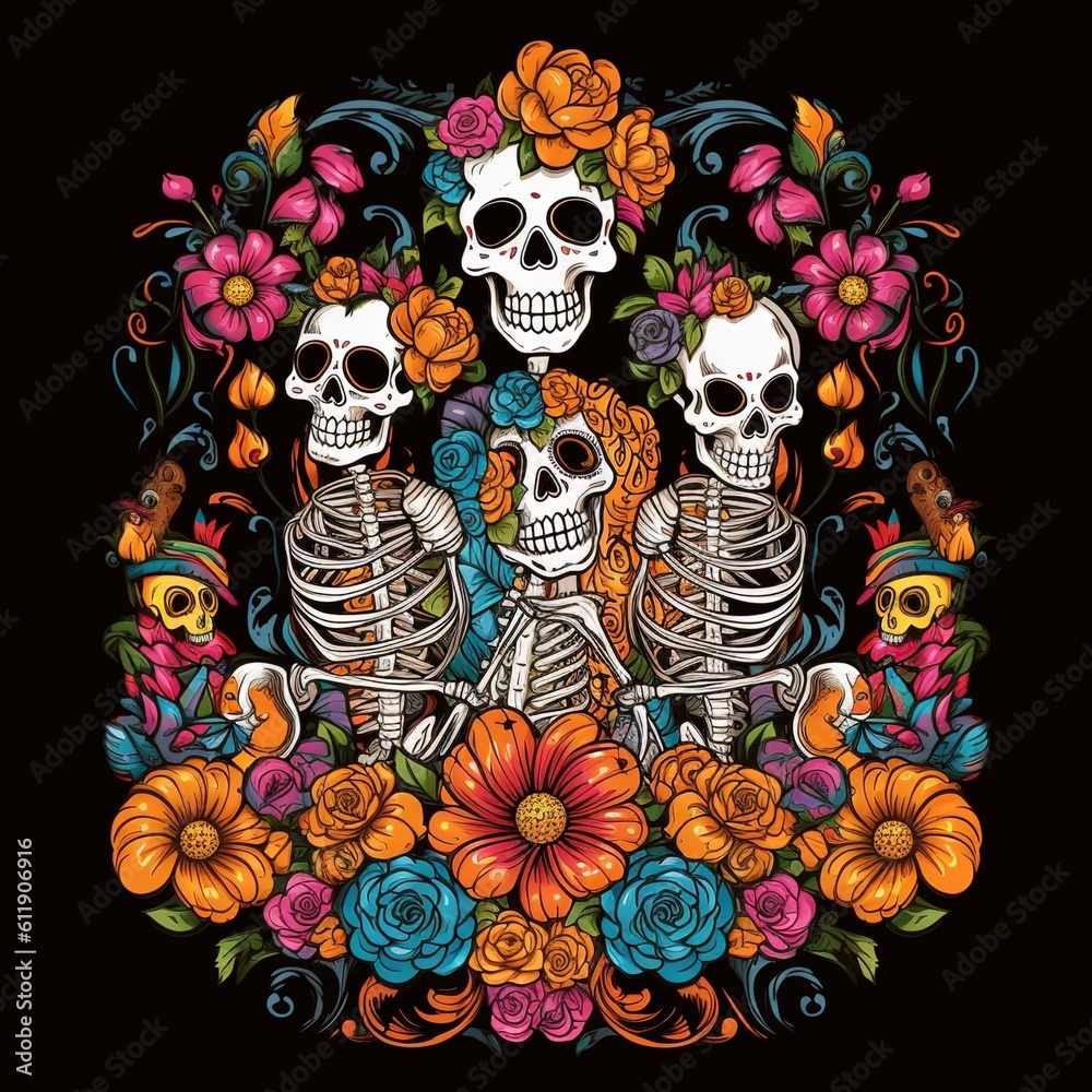 Dia de los muertos, Day of the dead, Mexican holiday, festival. Dia de los muertos, Day of the dead, Mexican holiday, festival.