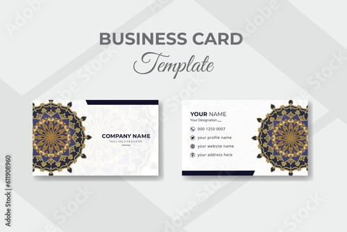Fashion mandala business card design template