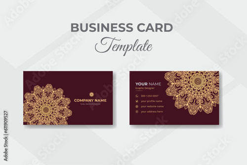 Mandala floral style premium business card design