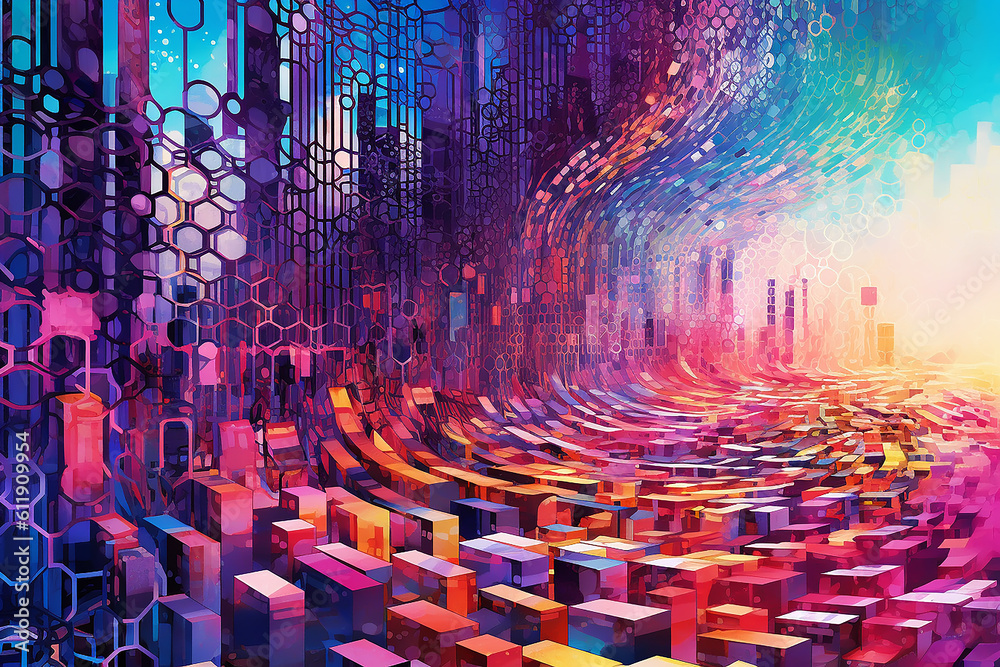 beautiful abstract multicolored background graphics. generative ai beautiful abstract multicolored background graphics. generative ai