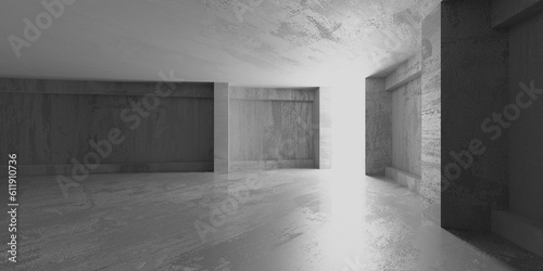 Abstract architecture interior background. Modern concrete room