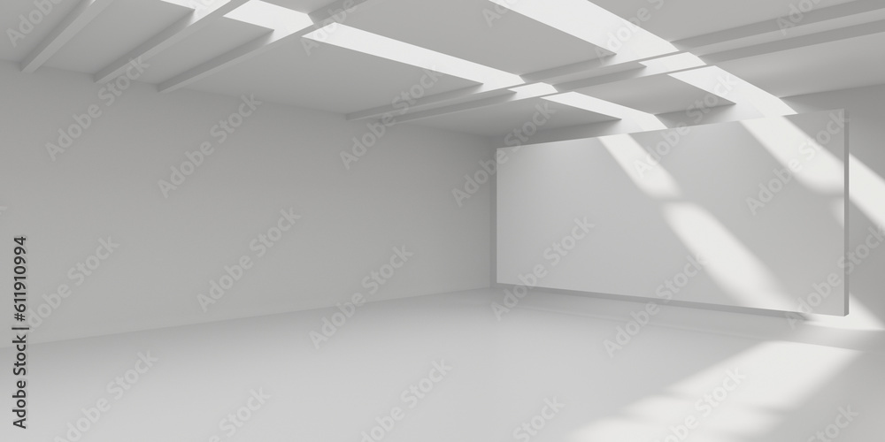 White Abstract Modern Architecture Interior Background