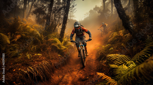 Nature's Playground: Mountain Biking Adventure, Generative AI