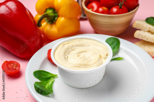 Cream cheese spread in a wh...