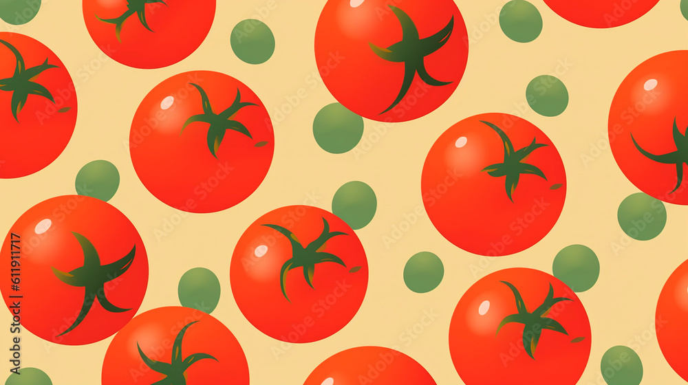 background of red tomatoes pattern created with Generative Ai background of red tomatoes pattern created with Generative Ai