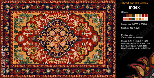 Carpet Map 79 490 Stich