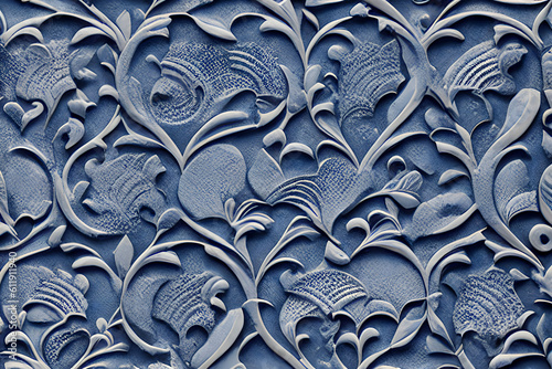 abstract decorative relief navy blue stucco wall texture HD photo