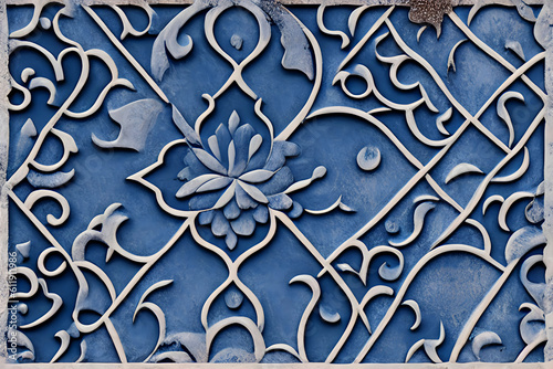 abstract decorative relief navy blue stucco wall texture HD photo