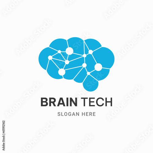 BRAIN TECH LOGO VECTOR ILLUSTRATION