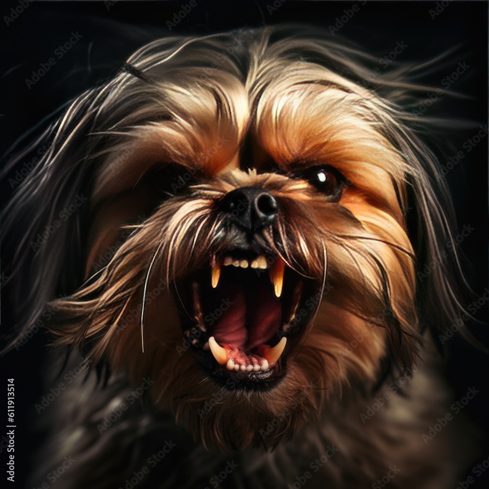 Naklejka premium angry dog, dangerous
