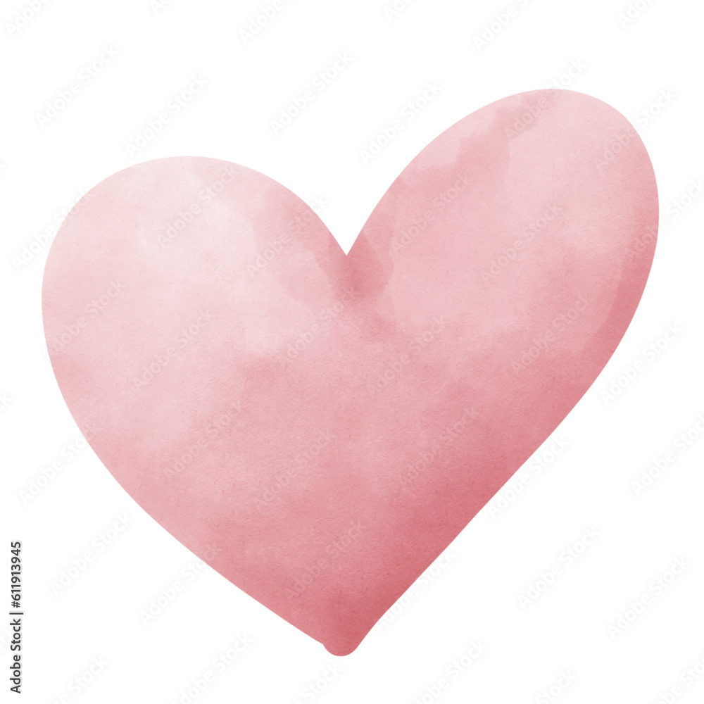 pink heart on transparent.