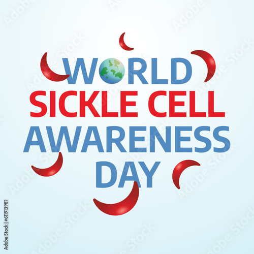 vector graphic of World Sickle Cell Awareness Day good for World Sickle Cell Awareness Day celebration. flat design. flyer design.flat illustration.