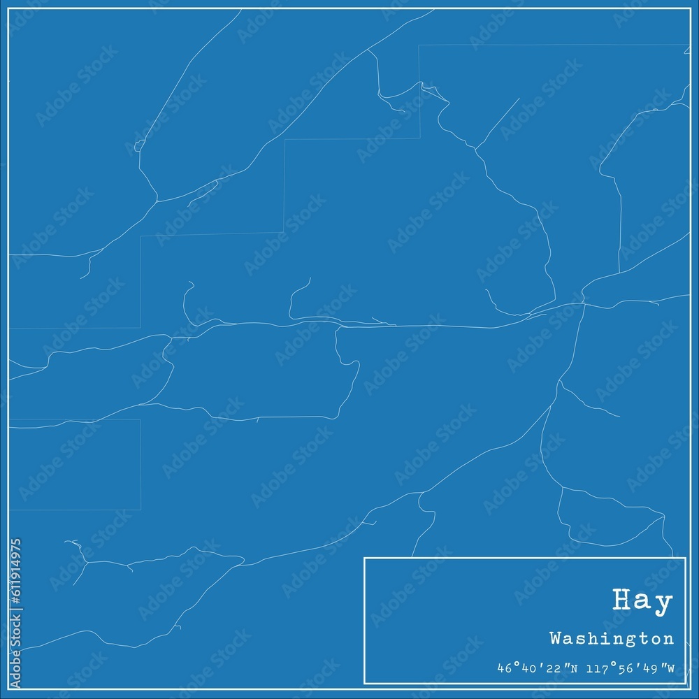 Blueprint US city map of Hay, Washington. Blueprint US city map of Hay, Washington.