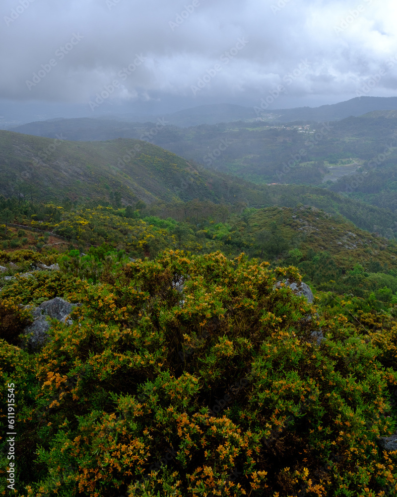 Serra da Freita on a cloudy day, Portugal - 2023.