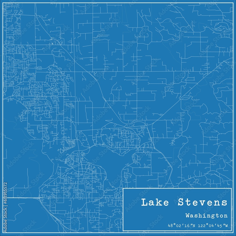Blueprint US city map of Lake Stevens, Washington. Blueprint US city map of Lake Stevens, Washington.