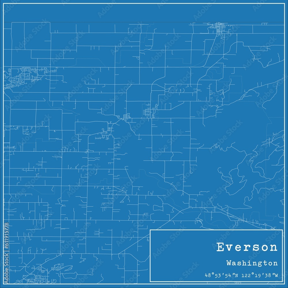 Blueprint US city map of Everson, Washington. Blueprint US city map of Everson, Washington.