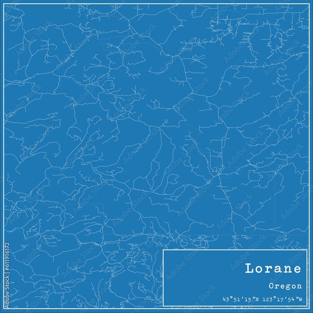 Blueprint US city map of Lorane, Oregon. Blueprint US city map of Lorane, Oregon.