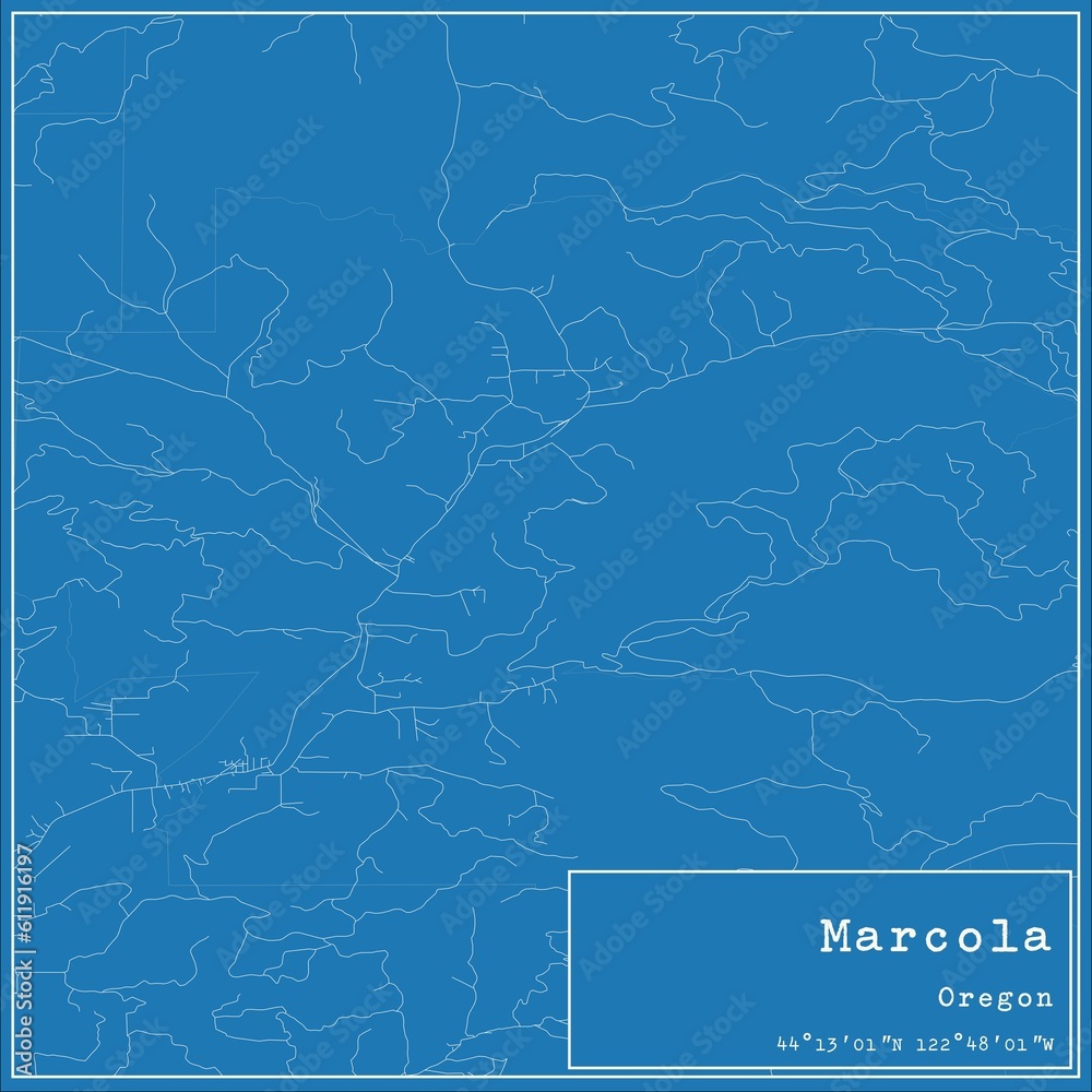 Blueprint US city map of Marcola, Oregon. Blueprint US city map of Marcola, Oregon.