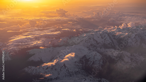 Sunset over the Alpine Mountains - Sonnenuntergang über den Alpen
