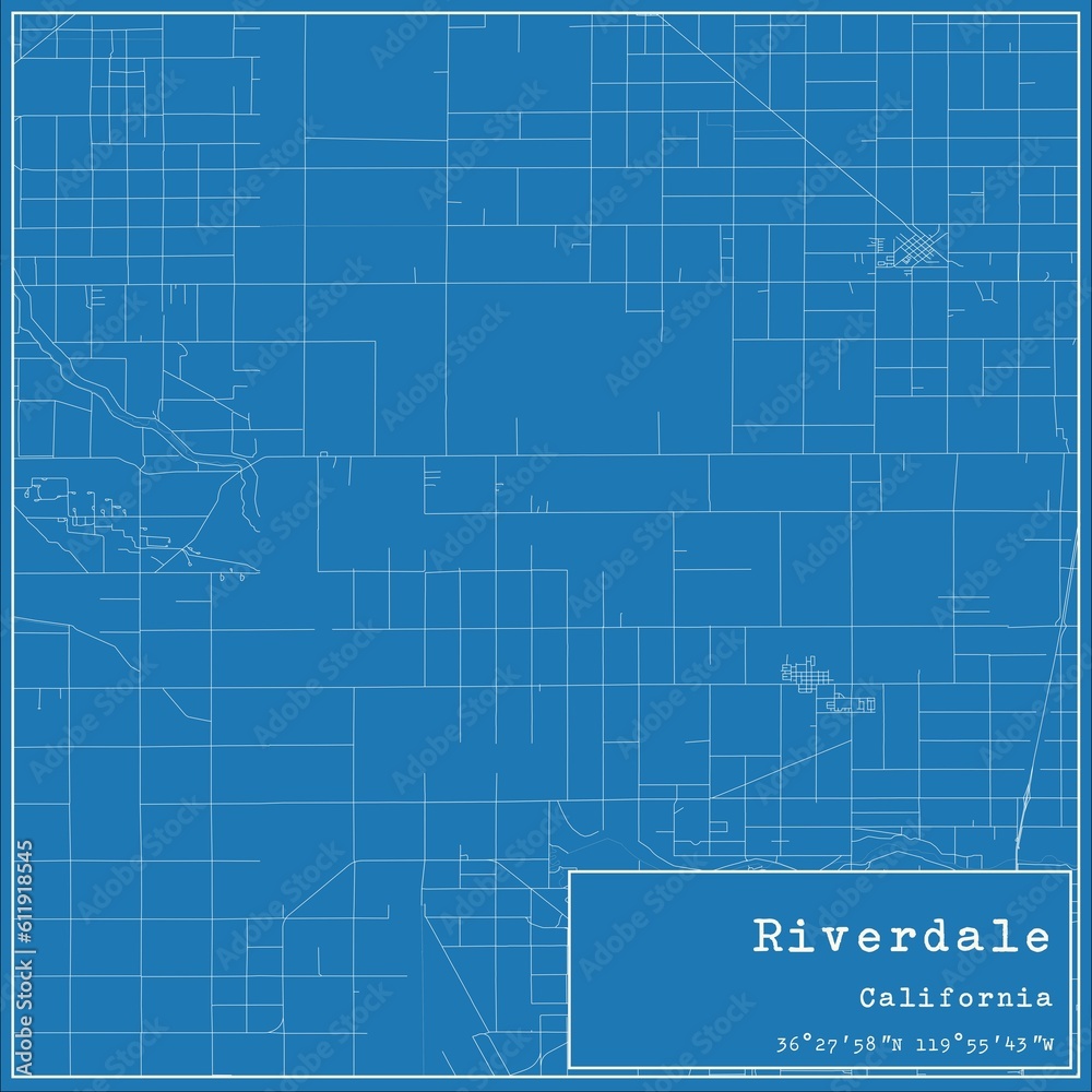 Blueprint US city map of Riverdale, California. Blueprint US city map of Riverdale, California.