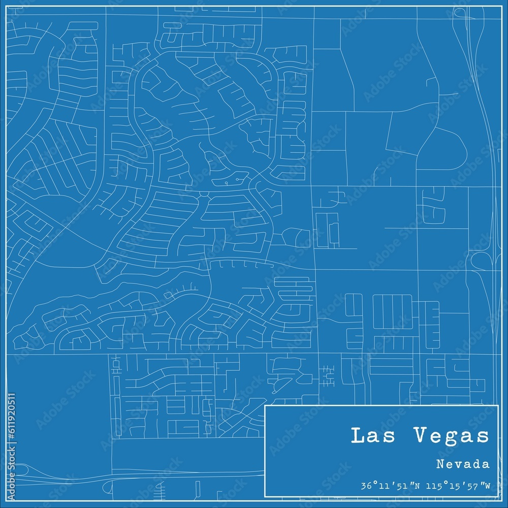Blueprint US city map of Las Vegas, Nevada. Blueprint US city map of Las Vegas, Nevada.