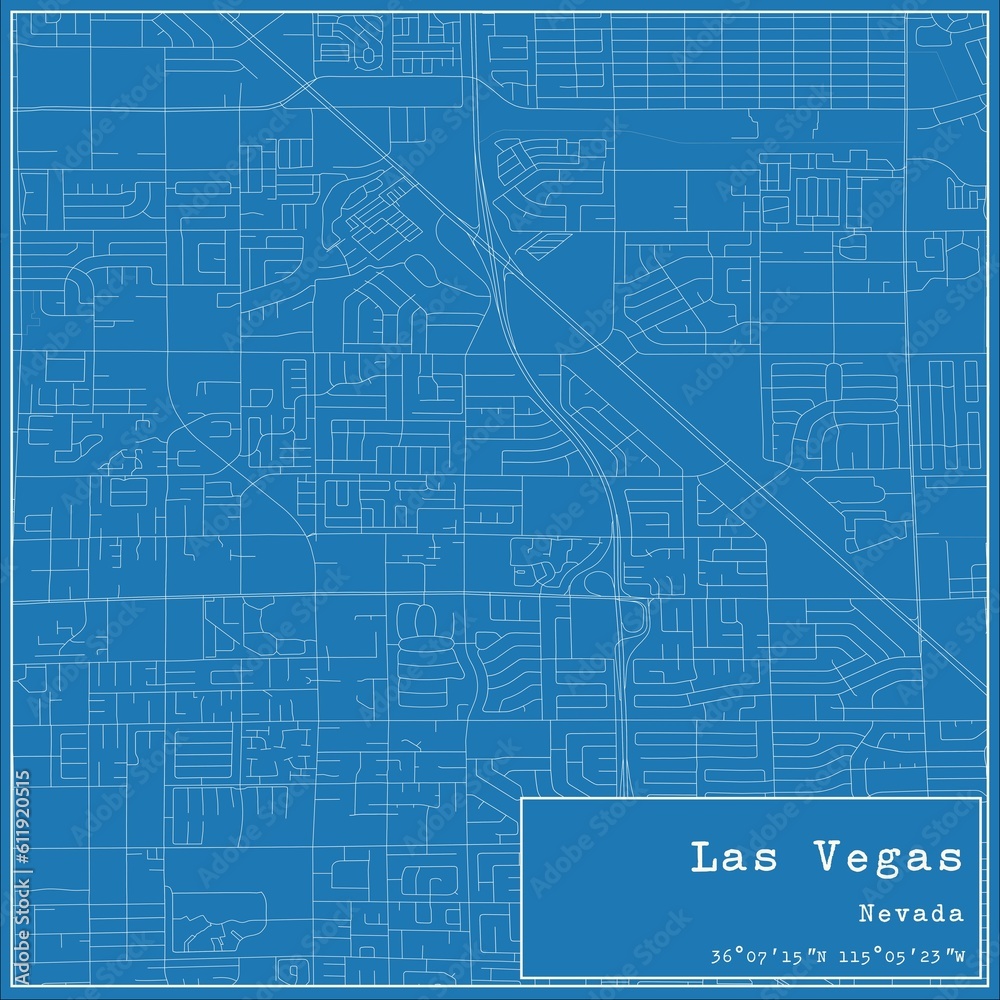 Blueprint US city map of Las Vegas, Nevada. Blueprint US city map of Las Vegas, Nevada.