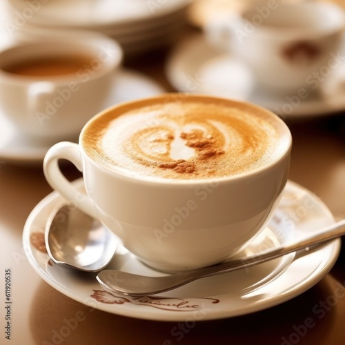 a cup of cappuccino