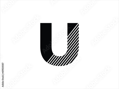 Letter U - vector logo concept illustration. Letter U logotype. Abstract logo. Vector logo template. Design element, Vector Illustration Of Abstract Icons Based On The Letter u .