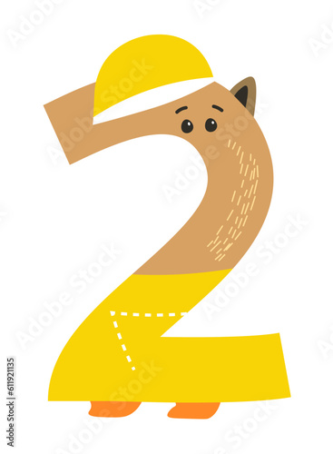 Two character, funny personage with hat on head